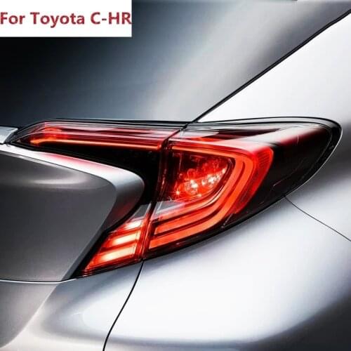 The New For Toyota C-HR CHR 2016 2017 Auto Exterior Accessories Styling ABS Chrome Rear Tail Light Lamps Mouldings Cover 6PCS