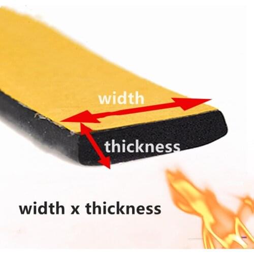 Fire Retardant EPDM Rubber Foam Sponge Bar Seal Strip 2mm 3mm 4mm 5mm 6mm 8mm 10mm 15mm 20mm 25mm 30mm Thick Black