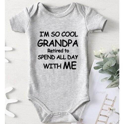 Autumn New Printing Grandpa Bodysuit for Toddler Newborn Baby Clothes Infant Girls Undershirts Jumpsuit Kids Born Fall Costume