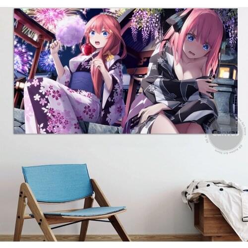 Anime Gotoubun no Hanayome Poster Pictures Home Manga Decoration Paintings Canvas HD Prints Wall Art Modular Living Room
