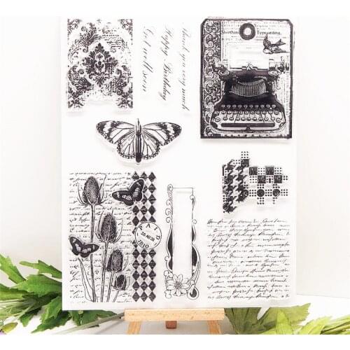 17x21.5cm Butterfly story TPR Transparent Silicone Rubber Clear Stamps cartoon Scrapbooking/DIY Easter wedding album