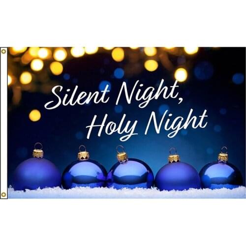 Christmas Silent Night Decorative Flags And Banners 3x5Ft Outdoor Decor 60x90cm/90x150cm/120x180cm