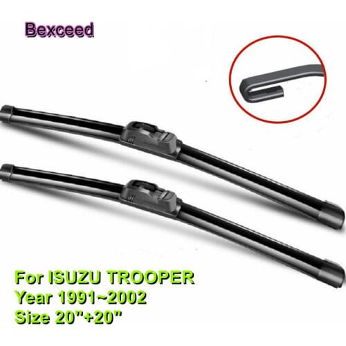 1 Set 20"+20" (1991~2002) Bexceed of Car Windshield Universal Flat Wiper Blade For ISUZU TROOPER