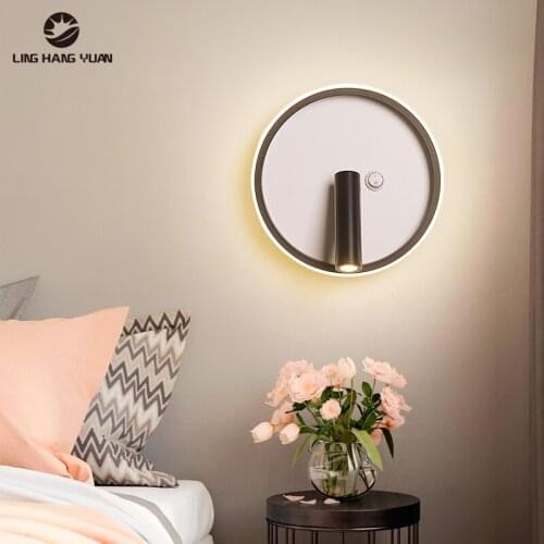Modern Led Wall Lamp Indoor Lighting Sonces Wall Light For Living room Bedroom Bedside Light Corridor Study Lamp Switch Fixtures