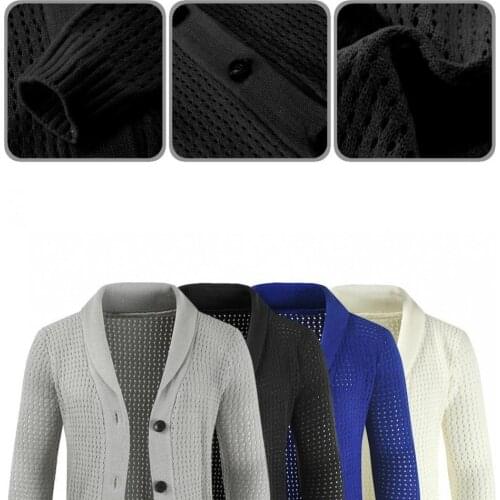 Stylish Cardigan Knitted Winter Coat Autumn Sweater Single-breasted Turn-down Collar