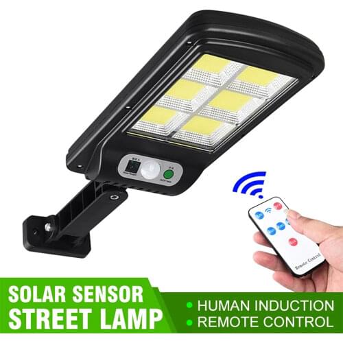 3 Mode LED Solar Wall Light Waterproof Outdoor Solar Street Lamp Human Motion Security Lighting For Garden Patio Path Yard