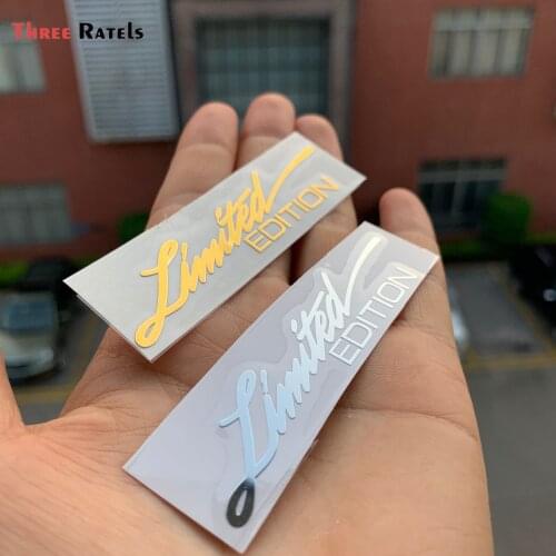 Three Ratels MT-057 #7.5x1.8 Cm Limted Edition Emblem Creative 3D Metal Car Stickers For Mobile Phone