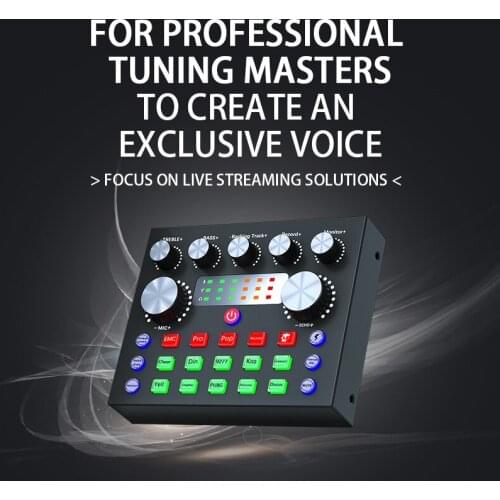 External Sound Card Mixer Board Voice Changer Noise Reduction Multiple Effects Audio USB Sound Card Bluetooth-compatible