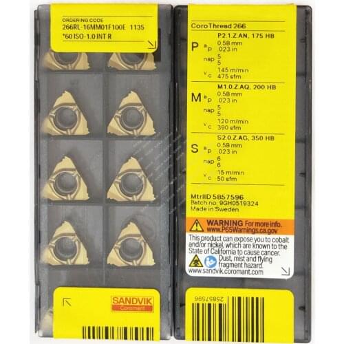 10PCS CARBIDE INSERT 266RL-16MM01F100E 1135