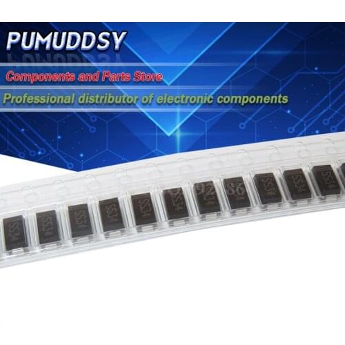 100PCS 1N5822 SMA smd do-214ac IN5822 Schottky diode ss34