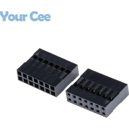 20pcs Dupont Head 2.54mm 2X7P Dupont Plastic Shell Pin Header Connector Jumper Wire Cable Housing Plug Female