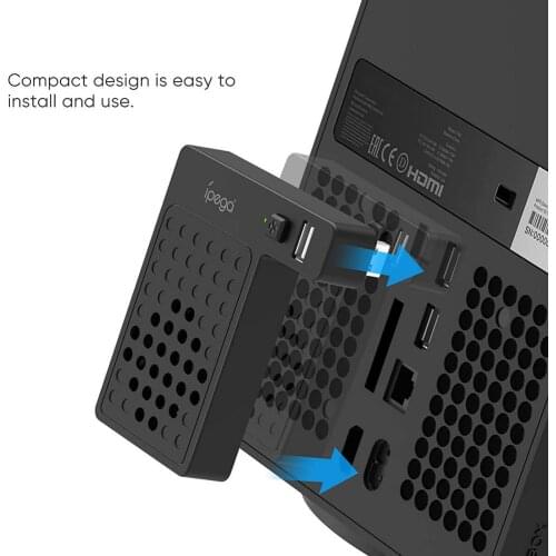 2021 ABS Durable Vertical Cooling Fan For Xbox Series X Console Cooler With External USB Port Temperature Control Switch Button