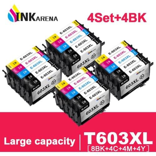 603XL T603XL Ink Cartridge 603 XL Replacement for Epson XP-2100 XP-3100 WF-2810DWF WF-2835DWF WF-2850DWF Printers Full with Ink