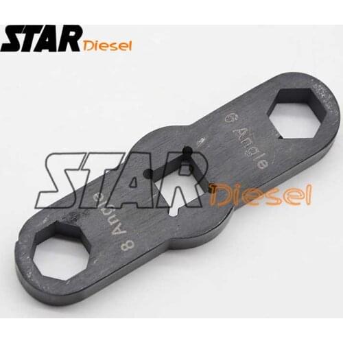 8 and 6 Angles Nozzle Nut Remove Tool S0077 CR Fuel Injector Disassemble Removal Steel Nozzle Cap Tool for Bosch Piezo