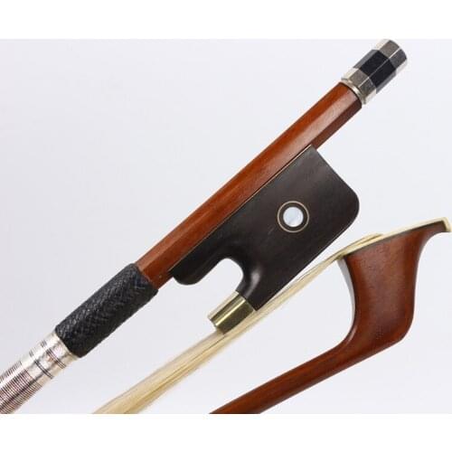 1pcs Double Bass Bow Black Carbon Fiber Stick Ebony Frog French style1/2 New