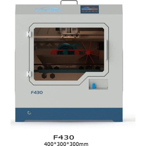 FREE SHIPPING F430 400*300*300MM CreatBot PEEK 3D Printer dual extruder 1.75mm PLA ABS large printing size All Closed Chamber