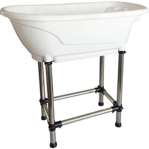 M8 Large Pet Products Bathtub Non-slip Bath Tub for Dog and Cat Not Bend Over with High Stainless Steel Legs Easy Install