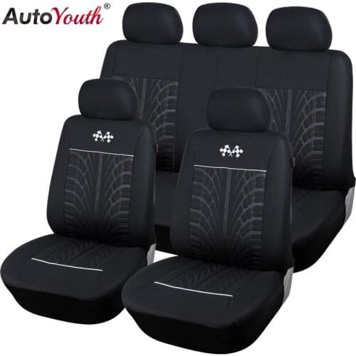AUTOYOUTH Sports Car Seat Covers Universal Fit Most Brand Vehicle Seats Car Seat Protector Interior Accessories Black Seat Cover
