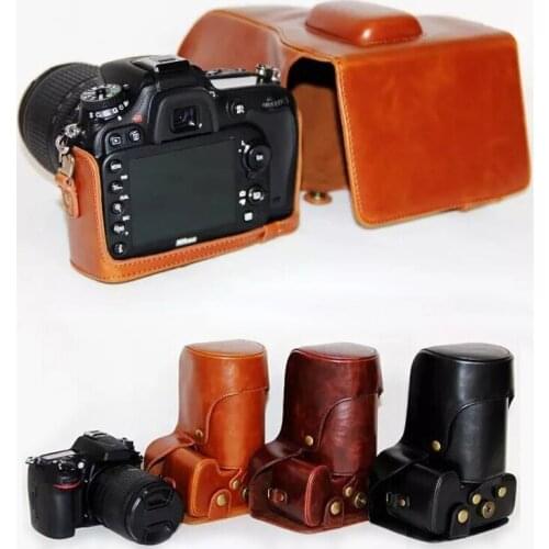 PU Leather Camera Case Bag Cover for Nikon D7000 D7100 D7200 digital DSLR camera bag protector
