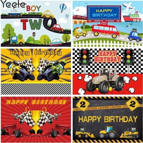 Yeele Photographic Birthday Backdrop Baby Shower Racing Wild Party Decor Photocall Background For Photo Studio Photography Props