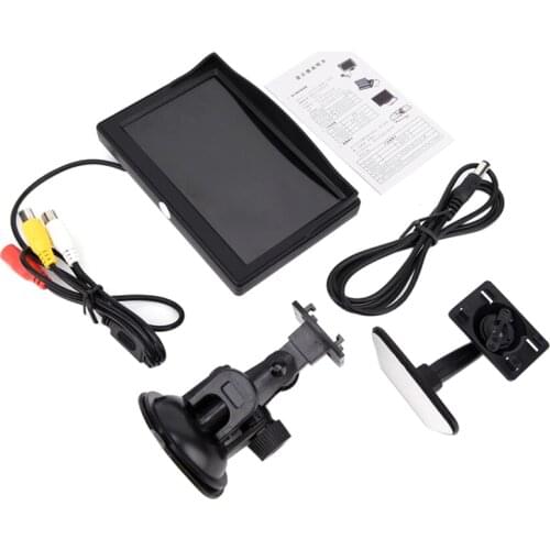 High resolution 5 inch TFT LCD Car Color HD Sucker Monitor Reverse Camera Car Security Monitor for Reverse Backup Parking Camera