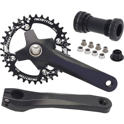 Mountain Bike Aluminum Alloy Crankset With Bottom Bracket Bicycle Accessories For Bike Crank Replacement