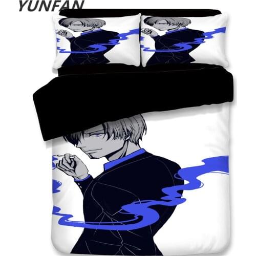 Hot Anime One Piece Bedding Set Boys Luffy Duvet Cover Pillowcase Chopper white black Beddings Cartoon Twin Queen Home Textile