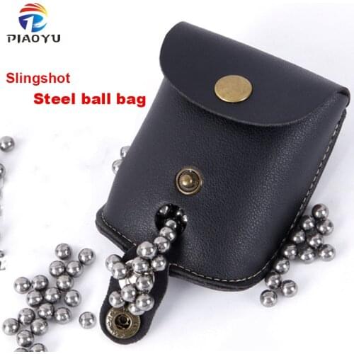 Leather Slingshot Pouch Catapult Steel Balls Waist Bag Portable Outdoor Catapult Hunting Accessories Slingshot Bag 2021 New