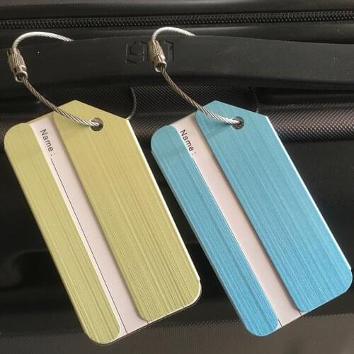 Travel Accessories Creative Womens Metal Luggage Tag Men Portable Label Backpack Suitcase ID Address Holder Baggage Boarding