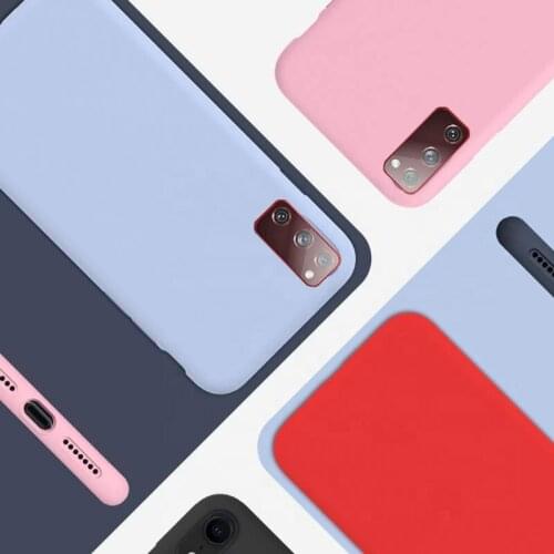 Liquid Silicone Soft Case on For SAMSUNG GALAXY S20 FE 5G Shockproof Cover TPU Series 6.5" S20FE Fan Edition lite F E Protector