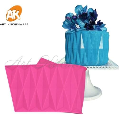 New Origami Design Silicone Cake Lace Mold Cake Decorating Tool Border Decoration Lace Mold kitchen Baking Tool