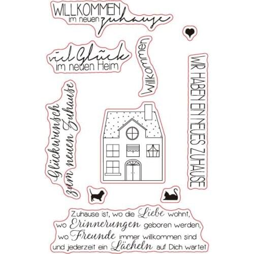 New home German Transparent Clear Silicone Stamp Seal DIY Scrapbooking photo Album A0218