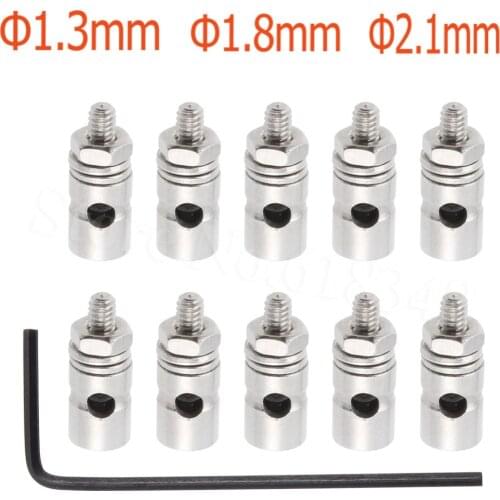 Wholesale 500pcs Pushrod Connectors Linkage Stoppers D2.1mm D1.8mm D1.3mm RC Airplane Parts Replacement