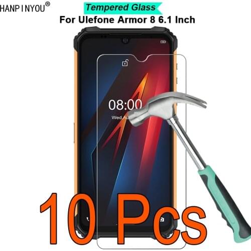 10 Pcs/Lot For Ulefone Armor 8 Armor8 9H Hardness 2.5D Ultra-thin Toughened Tempered Glass Film Screen Protector Guard
