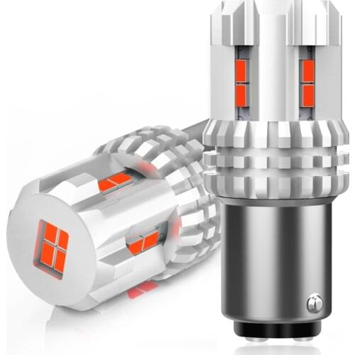 2PCS 1157 BAY15D P21 5W LED Bulbs 12 SMD 3020 Chips High Power LED Light Lamp Brake Lights P21/5W Car LED Bulb Red Auto 12V