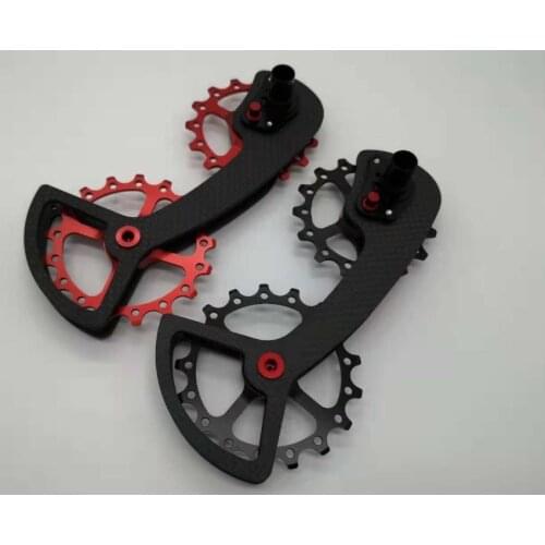 17T Carbon Fiber Bicycle Accessories Ceramic Bearing Jockey Pulley Wheel Set Carbon+CNC Rear Derailleurs Guide groupset