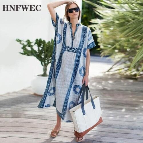 Summer New 2020 Long Dress Women Europe Wild Csasual Beach Dress Female Pluz Sized Sunscreen Women Clothing U720