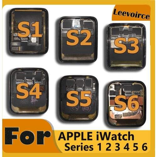 LCD Display For Apple Watch Series 1 2 3 4 5 6 Lcd Touch Screen Digitizer Assembly Replace For iWatch S2 S3 GPS LTE 44 42 38mm