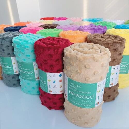 2020 Famous New Brand SEWBATO Minky Bubble plush fabric for Making Baby Blanket & Swaddling Newborn Thermal Soft Plush fabric
