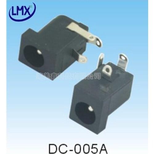 30pcs/lot DC005A DIP 6.4*2.0mm general DC connector PCB mounting female 3PIN DC-005A power jack