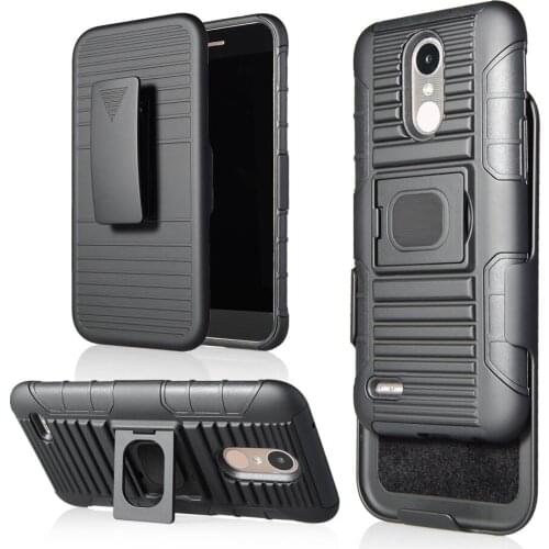 5 In 1 Function Heavy Duty Magnetic Belt Swivel Clip Holster Armor Case With Ring Stand Cover For LG K8 2017 (European Version)