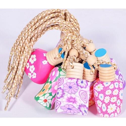 Car Hanging Print Perfume Refillable Fragrance Diffuser Empty Bottle Pendant