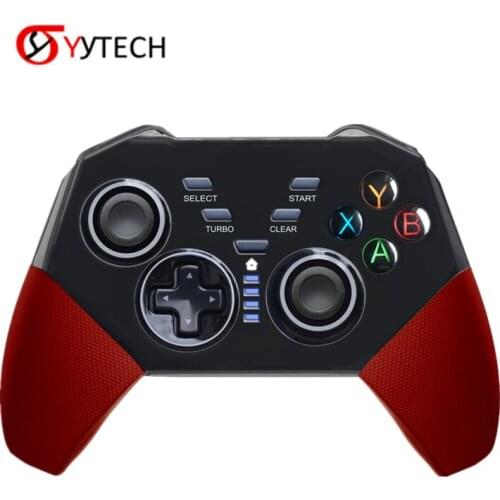 YYTECH Wireless Game Controller Joystick For IOS Android Phone PC Red/Gray Gamepad