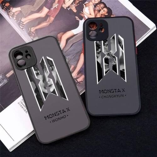 Monsta x boys group kpop Phone Case matte transparent For iphone 7 8 11 12 plus mini x xs xr pro max cover high quality funda