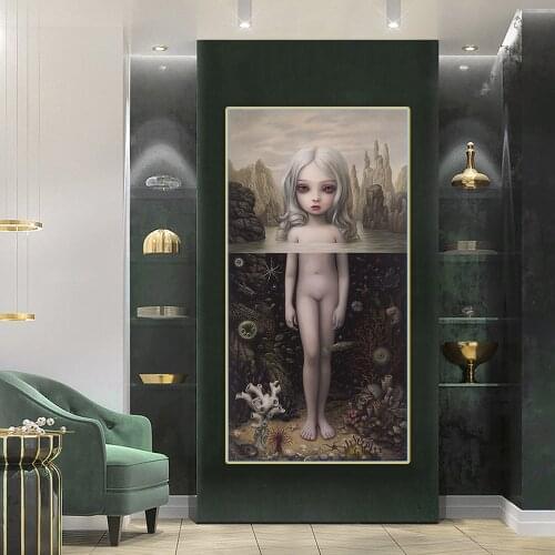 Citon Mark Ryden《Aurora》Surrealist Canvas Art Oil Painting Artwork Poster Picture Wall Decor Modern Home Living room Decoration