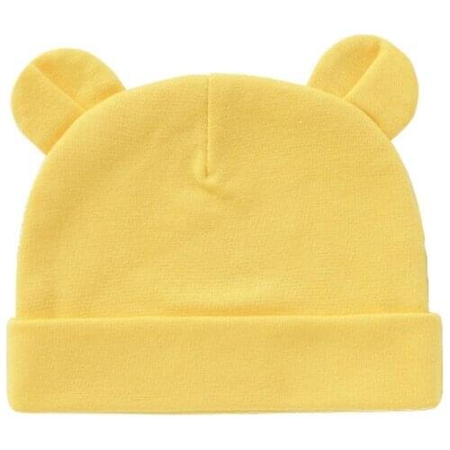 HUYU Baby Hat With Ears Cotton Warm Newborn Accessories Baby Girls Boys Autumn Winter Hat For Kids Infant Toddler Beanie