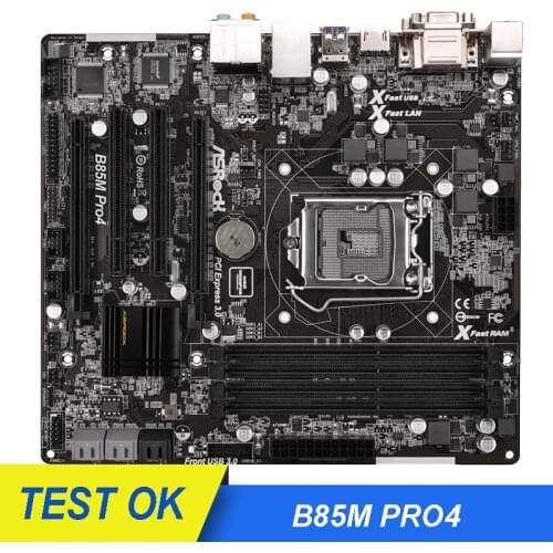 For ASROCK B85M PRO4 Motherboard B85 Socket LGA 1150 i7 i5 i3 DDR3 32G Micro-ATX Original Desktop Computer Mainboard Used