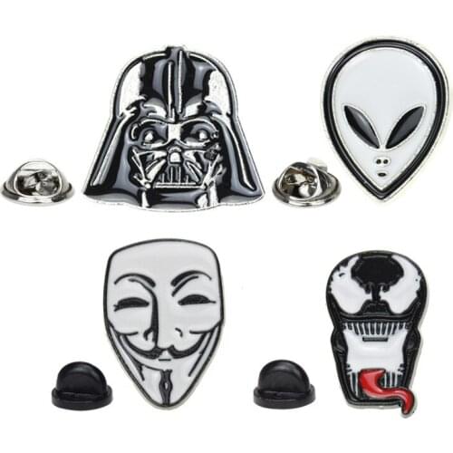 Alien Enamel Pin Punk Style Killer V Bad Man Brooch Collection Cartoon Cool Badge Gift Pin Wholesale