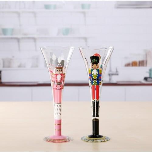 Europe Creative Lead-Free Wine Cup Artificial Hand-Painted Goblet Cocktail Cups Champagne Glasses Bar Party Home Drinkware