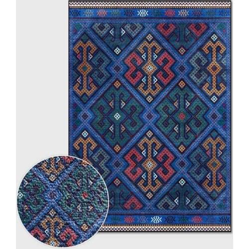 European Classical Blue Abstract Carpets for Living Room Bedroom Area Rugs Parlor Sofa Coffee Table Floor Rug Home Corridor Mats